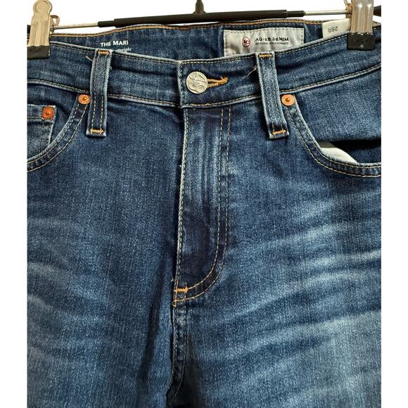 Adriano Goldschmid Mari High Rise Slim Straight Dark Wash Denim Jeans - Size 26 - Picture 3 of 9